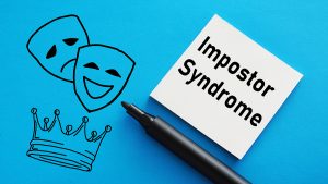 Impostor Syndrome Is Shown Using A Text Picture Of Masks And Cro